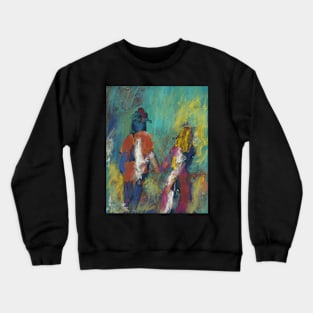 Novios a couple walking hand in hand Crewneck Sweatshirt